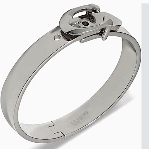 Coach Women's Signature C Buckle Bangle Bracelet - Picture 1 of 7